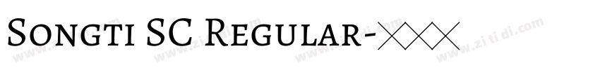 Songti SC Regular字体转换